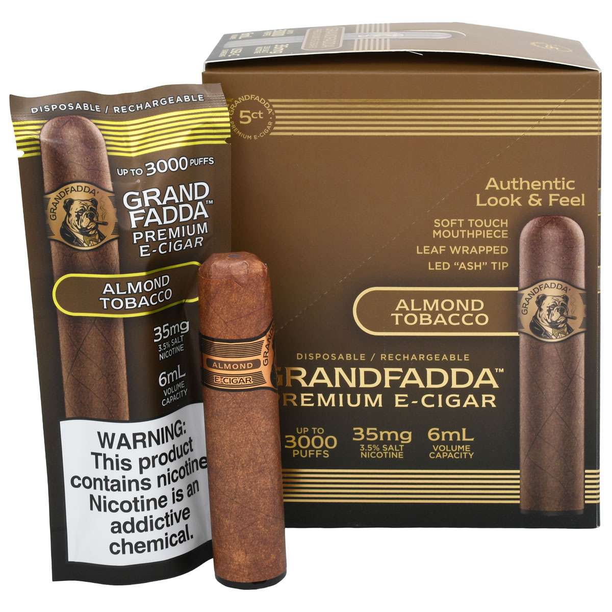 5 pack almond e-cigars
